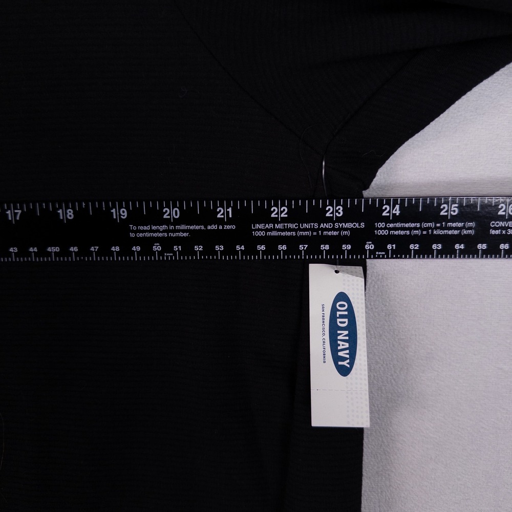 Old Navy Womens Shift Dress XL Black Textured Knit 3/4 Sleeve Minimalist Capsule - Picture 5 of 9